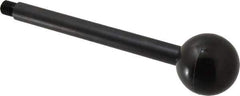 Gibraltar - 1/2-13 Stem, 1-7/8" Knob Diam, 5/8" Shaft Diam, Gear Lever Arm with Ball Knob - 5/8" Thread Length, 8" Handle Length, Carbon Steel Shaft, Plastic Knob - Exact Tool & Supply