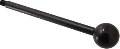 Gibraltar - 1/2-13 Stem, 1-7/8" Knob Diam, 5/8" Shaft Diam, Gear Lever Arm with Ball Knob - 5/8" Thread Length, 10" Handle Length, Carbon Steel Shaft, Plastic Knob - Exact Tool & Supply