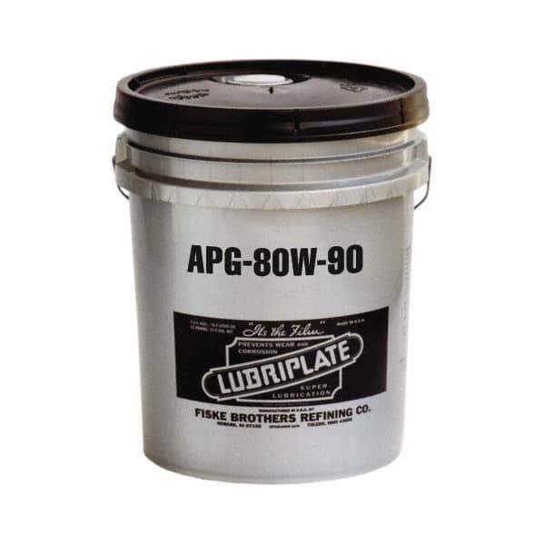 Lubriplate - 5 Gal Pail, Mineral Gear Oil - 15°F to 280°F, 650 SUS Viscosity at 100°F, 84 SUS Viscosity at 210°F, ISO 100 - Exact Tool & Supply