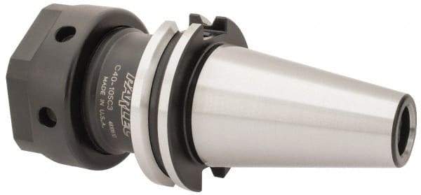 Parlec - 1/32" to 1" Capacity, 3" Projection, CAT40 Taper Shank, TG/PG 100 Collet Chuck - 5.687" OAL - Exact Tool & Supply