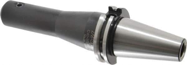Parlec - CAT40 Taper Shank 1/2" Hole End Mill Holder/Adapter - 1-1/4" Nose Diam, 6" Projection, Through-Spindle Coolant - Exact Tool & Supply