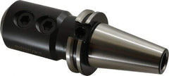 Parlec - CAT40 Taper Shank 25mm Hole End Mill Holder/Adapter - 2" Nose Diam, 4" Projection, Through-Spindle Coolant - Exact Tool & Supply
