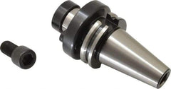 Parlec - CAT40 Taper Shank 1-1/4" Pilot Diam Shell Mill Holder - 1.62" Flange to Nose End Projection, 2-3/4" Nose Diam, 5/8-18 Lock Screw - Exact Tool & Supply