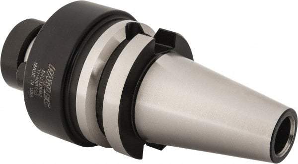 Parlec - BT40 Taper Shank 1-1/4" Pilot Diam Shell Mill Holder - 2-1/4" Flange to Nose End Projection, 2-3/4" Nose Diam, 5/8-18 Lock Screw, Through-Spindle Coolant - Exact Tool & Supply