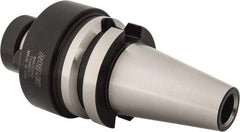 Parlec - BT40 Taper Shank 1-1/4" Pilot Diam Shell Mill Holder - 2-1/4" Flange to Nose End Projection, 2-3/4" Nose Diam, 5/8-18 Lock Screw, Through-Spindle Coolant - Exact Tool & Supply