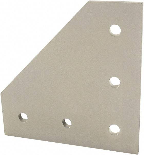 80/20 Inc. - 75mm Wide, Open Shelving Accessory/Component - Aluminum, Clear Anodized Finish, 75mm Long, Use with 25 Series & Bolt Kit 75-3404 - Exact Tool & Supply