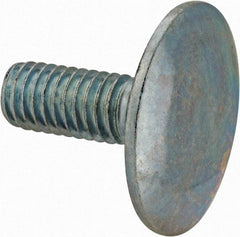 Value Collection - 3/8-16, 1" Length Under Head, Step Bolt - 1-1/4" Head Diam, 1006-1050 Steel, Zinc-Plated Finish - Exact Tool & Supply