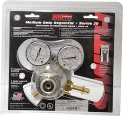Miller-Smith - 540 CGA Inlet Connection, B Fitting, 100 Max psi, Oxygen Welding Regulator - 9/16-18 L/H Thread, Right Hand Rotation - Exact Tool & Supply
