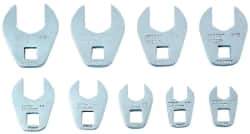 Proto - 9 Piece 3/8" Drive Open End Crowfoot Wrench Set - 3/8 to 7/8" - Exact Tool & Supply