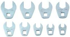 Proto - 9 Piece 3/8" Drive Open End Crowfoot Wrench Set - 3/8 to 7/8" - Exact Tool & Supply