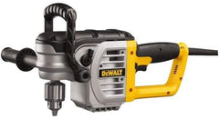 DeWALT - 1/2" Keyed Chuck, 330 & 1,300 RPM, Stud & Joist Handle Electric Drill - 11 Amps, Reversible, Includes 2-Position Side Handle, Bail Handle, Chuck Key with Holder - Exact Tool & Supply