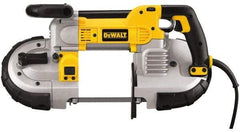 DeWALT - 120 Volt, Electric Handheld Bandsaw - 2.44 m Cord Length, 5 Inch (Round) and 5 x 4-3/4 Inch (Rectangular) Depth of Cut, 100 and 350 SFPM, 10 Amp - Exact Tool & Supply