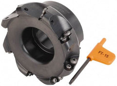 Kennametal - 101.6mm Cut Diam, 6mm Max Depth, 1-1/4" Arbor Hole, 8 Inserts, RD.. 12T3... Insert Style, Indexable Copy Face Mill - KDM400 Cutter Style, 50.04mm High, Series KDM - Exact Tool & Supply