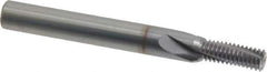 Vargus - 1/4-28, 7/16-28, 1/2-28 UNEF, UNF, 0.203" Cutting Diam, 3 Flute, Solid Carbide Helical Flute Thread Mill - Internal Thread, 0.518" LOC, 2.244" OAL, 1/4" Shank Diam - Exact Tool & Supply