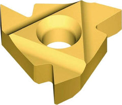 Vargus - 3ER External Right Hand 14 BSPT Laydown Threading Insert - Grade VKX, TiN Coated Carbide, 9.53mm Inscribed Circle - Exact Tool & Supply