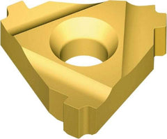Vargus - 3ER External Right Hand 10 American Buttress Laydown Threading Insert - Grade VKX, TiN Coated Carbide, 9.53mm Inscribed Circle - Exact Tool & Supply