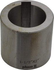 Interstate - 1-1/2" ID x 2-1/8" OD, Alloy Steel Machine Tool Arbor Spacer - 2" Thick - Exact Tool & Supply