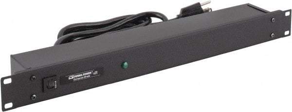 Wiremold - 6 Outlets, 120 Volts, 15 Amps, 6' Cord, Power Outlet Strip - 1 Circuits, Rack Mount, 5-15P NEMA Configuration, 19" Strip, cULus, UL Listed File 1449 - Exact Tool & Supply