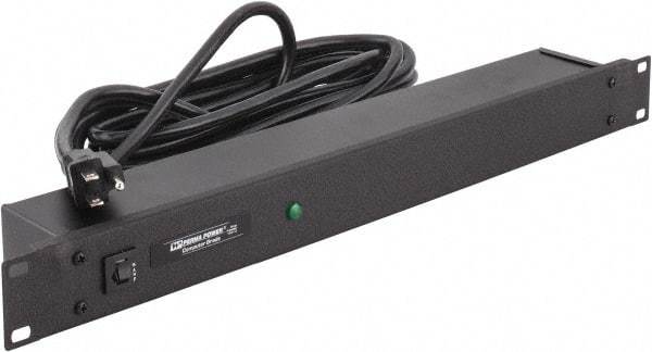 Wiremold - 6 Outlets, 120 Volts, 15 Amps, 15' Cord, Power Outlet Strip - 1 Circuits, Rack Mount, 5-15P NEMA Configuration, 19" Strip, cULus, UL Listed File 1449 - Exact Tool & Supply