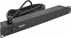Wiremold - 6 Outlets, 120 Volts, 15 Amps, 15' Cord, Power Outlet Strip - 1 Circuits, Rack Mount, 5-15P NEMA Configuration, 19" Strip, cULus, UL Listed File 1449 - Exact Tool & Supply