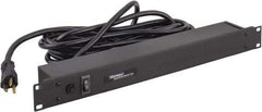 Wiremold - 6 Outlets, 120 Volts, 20 Amps, 15' Cord, Power Outlet Strip - Rack Mount, 6 Back NEMA Configuration, 19" Strip, cULus Recognized - Exact Tool & Supply