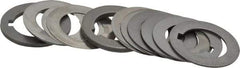 Precision Brand - 7/8 Inch Inside Diameter, 1-3/8 Inch Outside Diameter, 3/16 Inch Keyway Width, Steel Machine Tool Arbor Spacer Set - 0.001 to 0.125 Inch Thick, Use with Gang Cutters, Grinding Tools, Milling Cutters, Saws, Slitting Blades, 19 Pieces - Exact Tool & Supply
