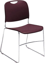 NPS - Polypropylene Blue Stacking Chair - Chrome Frame, 17" Wide x 22-1/2" Deep x 31" High - Exact Tool & Supply