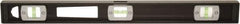 Johnson Level & Tool - Magnetic 72" Long 5 Vial I-Beam Level - Aluminum, Black, 3 Plumb & 2 Level Vials - Exact Tool & Supply