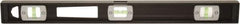 Johnson Level & Tool - Magnetic 96" Long 5 Vial I-Beam Level - Aluminum, Black, 3 Plumb & 2 Level Vials - Exact Tool & Supply