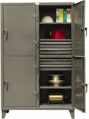 Strong Hold - 4 Door, 2 Tier, Storage Cabinets & Lockers - Exact Tool & Supply