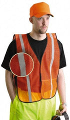OccuNomix - Size XL High Visibility Yellow Mesh General Purpose Vest - 44 to 46" Chest, Hook & Loop Closure, 1 Pocket, Polyester - Exact Tool & Supply
