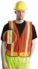 OccuNomix - Size XL High Visibility Orange Mesh General Purpose Vest - 44 to 46" Chest, Hook & Loop Closure, 1 Pocket, Polyester - Exact Tool & Supply