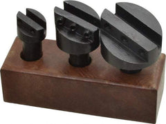Interstate - 3 Piece, 1/2" Shank Diam, 3/4" to 1-1/2" Max Head Diam, Straight Shank, Fly Cutter Set - 1 Bit Per Cutter, 3/16 to 5/16" Tool Bit, Multiple Head Diams, Includes Wood Stand - Exact Tool & Supply