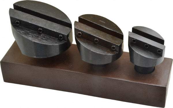 Interstate - 3 Piece, 3/4" Shank Diam, 1-1/2" to 2-1/2" Max Head Diam, Straight Shank, Fly Cutter Set - 1 Bit Per Cutter, 5/16 to 5/16" Tool Bit, Multiple Head Diams, Includes Wood Stand - Exact Tool & Supply