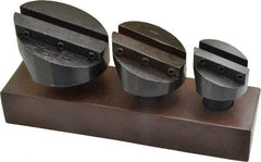 Interstate - 3 Piece, 3/4" Shank Diam, 1-1/2" to 2-1/2" Max Head Diam, Straight Shank, Fly Cutter Set - 1 Bit Per Cutter, 5/16 to 5/16" Tool Bit, Multiple Head Diams, Includes Wood Stand - Exact Tool & Supply