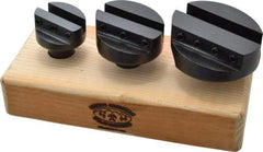 Made in USA - 3 Piece, 3/4" Shank Diam, 1-1/2" to 2-1/2" Max Head Diam, Straight Shank, Fly Cutter Set - 1 Bit Per Cutter, 3/8 to 1/2" Tool Bit, Multiple Head Diams, Includes Wood Block - Exact Tool & Supply