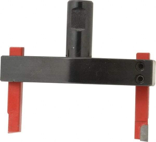 Flexbar - 4" Head, 3/4" Shank Diam, 2 Bits Per Cutter, 3/8" Tool Bit, Fly Cutter - Straight Shank, Bits Included - Exact Tool & Supply