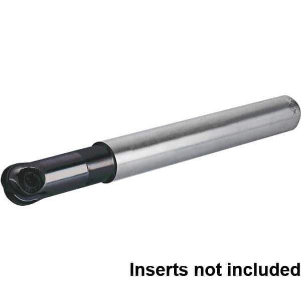 Kennametal - 3/8" Cut Diam, 1/2" Shank Diam, 3.543" OAL, Indexable Ball Nose End Mill - Exact Tool & Supply
