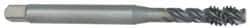 OSG - 2-8 UNS 5 Flute 2B Modified Bottoming Spiral Flute Tap - Vanadium High Speed Steel, Oxide Finish, 225mm OAL, Right Hand Flute, Right Hand Thread - Exact Tool & Supply