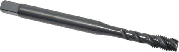 OSG - 1/4-28 UNF 3 Flute 2B Modified Bottoming Spiral Flute Tap - Vanadium High Speed Steel, Oxide Finish, 80mm OAL, Right Hand Flute, Right Hand Thread - Exact Tool & Supply