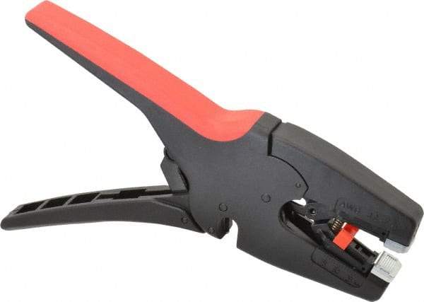Knipex - 7 to 32 AWG Capacity Self-Adapting Insulation Stripper - 8" OAL, Comfort Grip Handle - Exact Tool & Supply