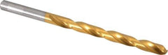 Chicago-Latrobe - Letter B 135° High Speed Steel Jobber Drill - TiN Finish, Right Hand Cut, Spiral Flute, Straight Shank, 4" OAL, Split Point - Exact Tool & Supply