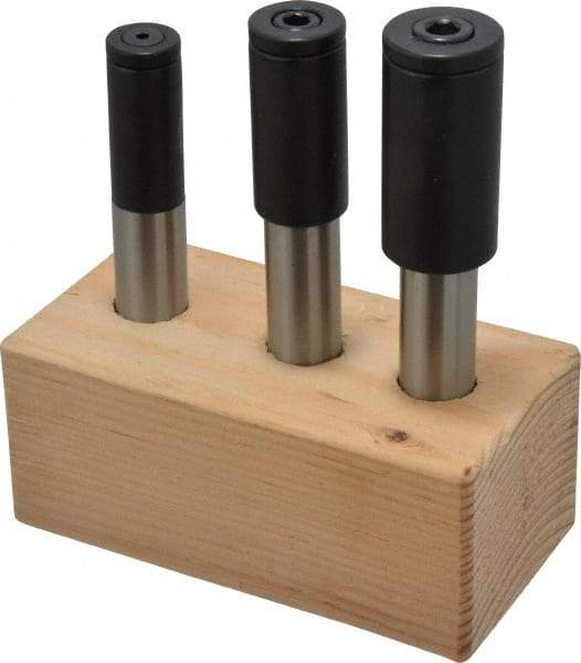 Made in USA - 1/2 Inch Shank Diameter, 1/4 and 1/2 Inch Cutter Hole Diameter, Straight Shank Slitting and Slotting Saw Arbor - 2.2, 2.32, 2.45 Inch Long, 1/2 Inch Shank Diameter, 0.5, 0.62, 0.75 Inch Head Diameter - Exact Tool & Supply