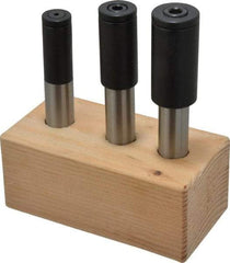 Made in USA - 1/2 Inch Shank Diameter, 1/4 and 1/2 Inch Cutter Hole Diameter, Straight Shank Slitting and Slotting Saw Arbor - 2.2, 2.32, 2.45 Inch Long, 1/2 Inch Shank Diameter, 0.5, 0.62, 0.75 Inch Head Diameter - Exact Tool & Supply