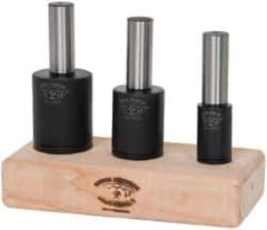 Made in USA - 3/4 Inch Shank Diameter, 5/8 and 1-1/4 Inch Cutter Hole Diameter, Straight Shank Slitting and Slotting Saw Arbor - 3.03, 3.53, 3.78 Inch Long, 3/4 Inch Shank Diameter, 1., 1.5, 1.75 Inch Head Diameter - Exact Tool & Supply
