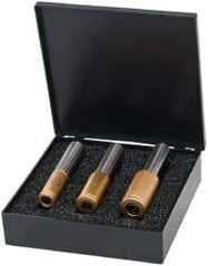 Made in USA - 1/2 Inch Shank Diameter, 1/4 and 1/2 Inch Cutter Hole Diameter, Straight Shank Slitting and Slotting Saw Arbor - 2.2, 2.32, 2.45 Inch Long, 0.5 Inch Shank Diameter, 0.5, 0.62, 0.75 Inch Head Diameter - Exact Tool & Supply