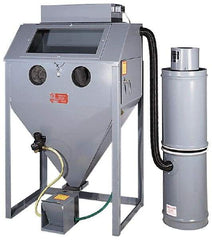 Trinco - 53" Wide x 65" High x 50" Deep Floor Sandblaster - Working Dimensions 48" Wide x 24" High x 24" Deep - Exact Tool & Supply
