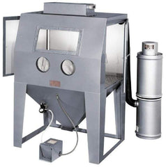 Trinco - 53" Wide x 78" High x 37" Deep Floor Sandblaster - Working Dimensions 48" Wide x 36" High x 36" Deep - Exact Tool & Supply
