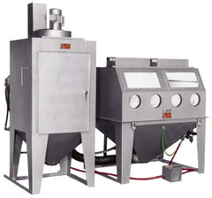 Trinco - 52" Wide x 71" High x 77" Deep Pressure Sandblasting Unit - Working Dimensions 60" Wide x 31" High x 48" Deep - Exact Tool & Supply