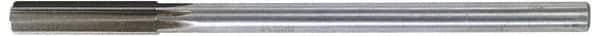 Made in USA - 0.712" High Speed Steel 8 Flute Chucking Reamer - Straight Flute, 0.5615" Straight Shank, 2-1/4" Flute Length, 9" OAL - Exact Tool & Supply